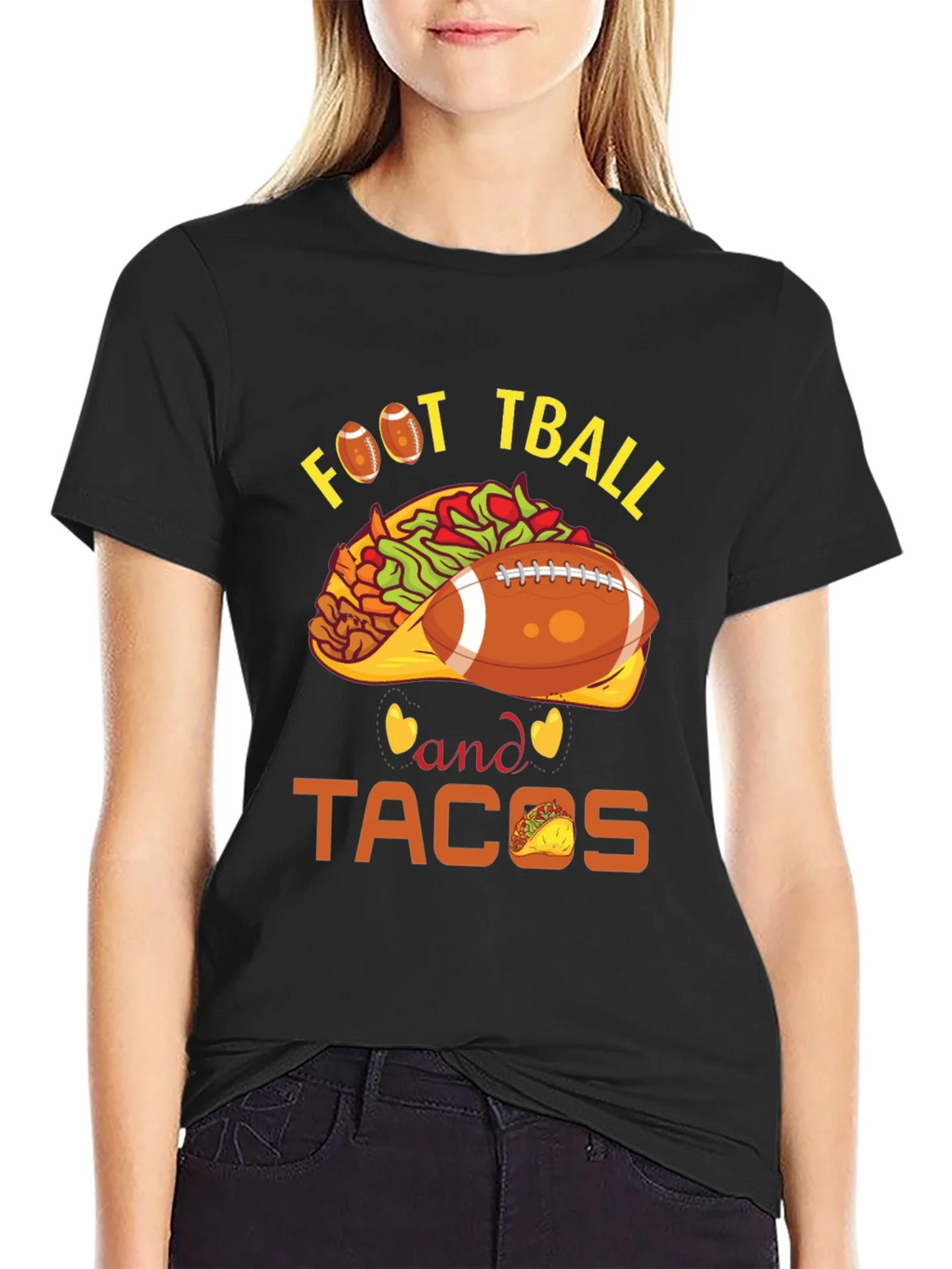 Football and Tacos Graphic Tee product image 2