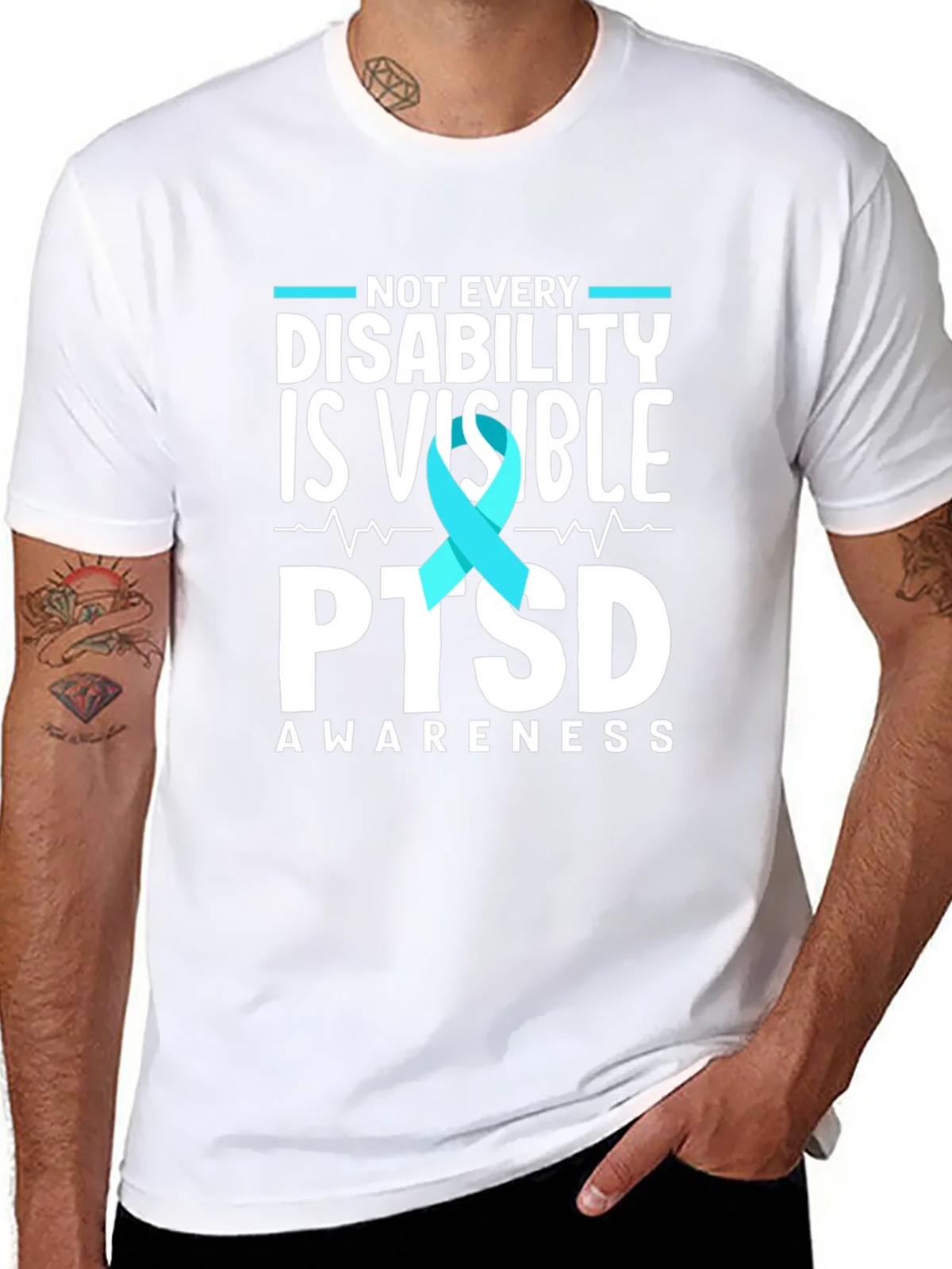 PTSD Awareness T-Shirt: Not Every Disability is Visible product image 6