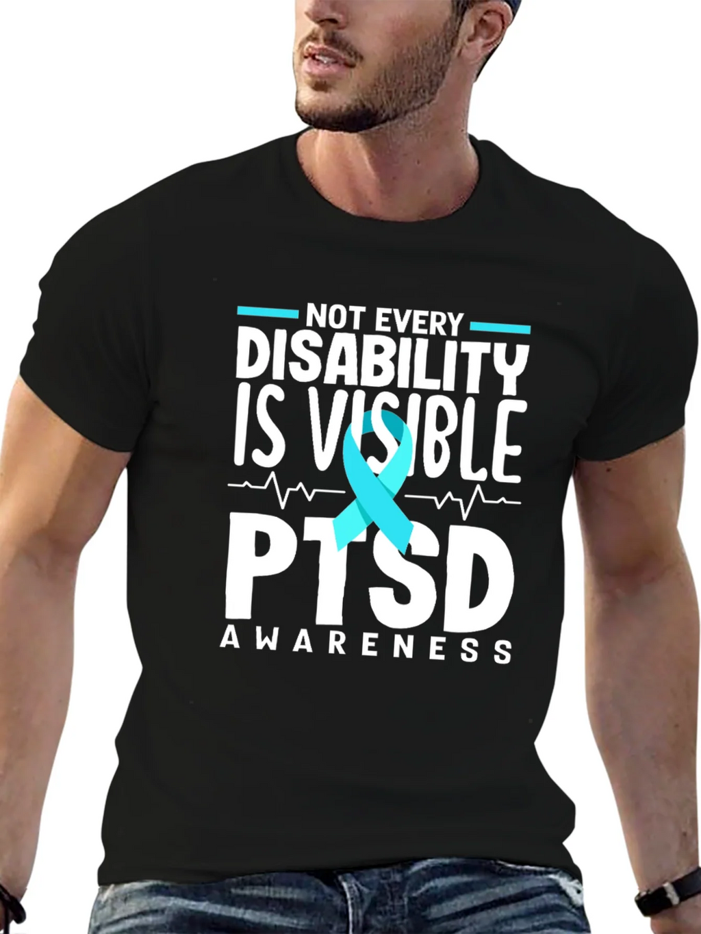 PTSD Awareness T-Shirt: Not Every Disability is Visible product image 5