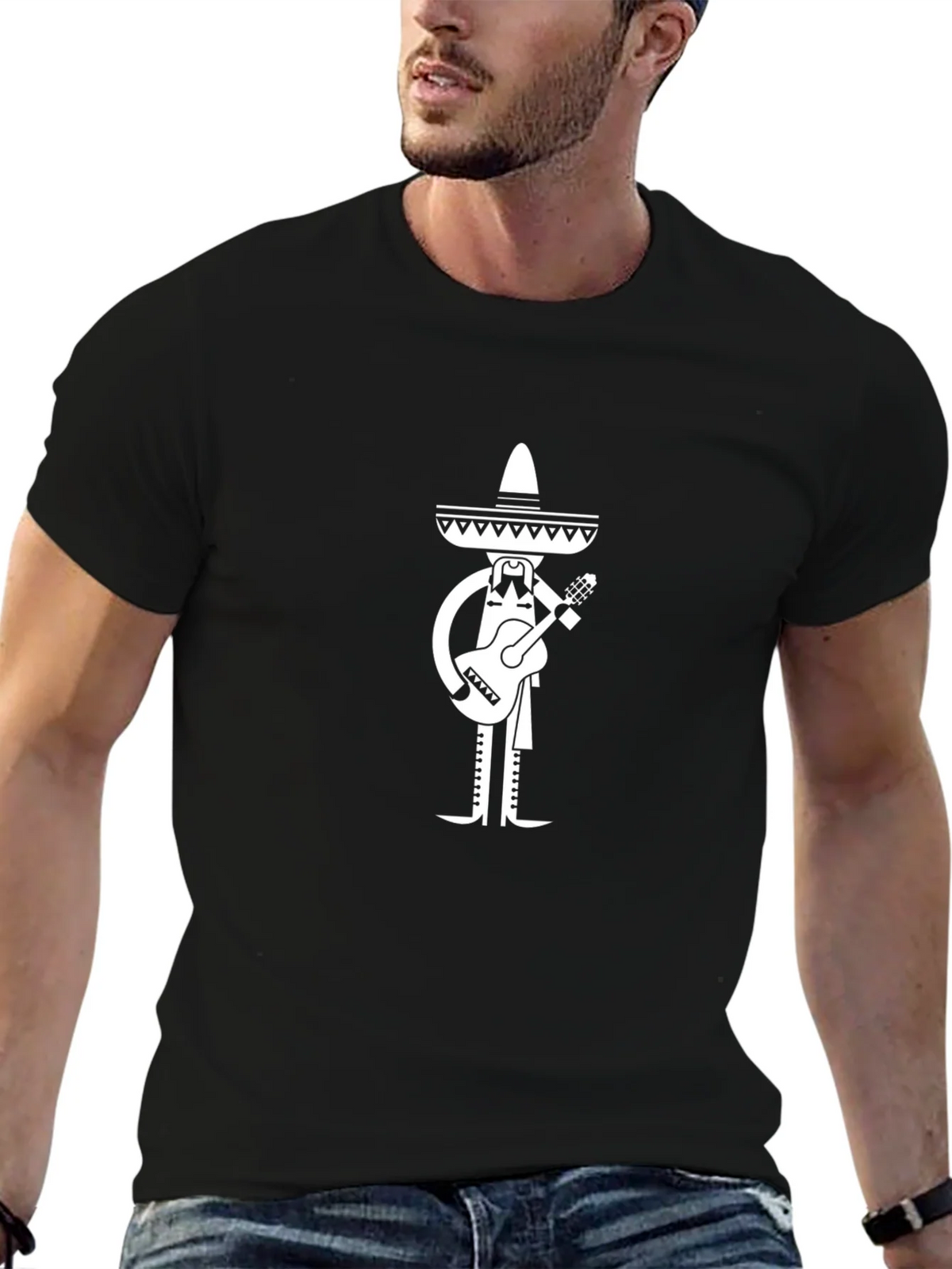 Mariachi Guitar Player Graphic Tee product image 6