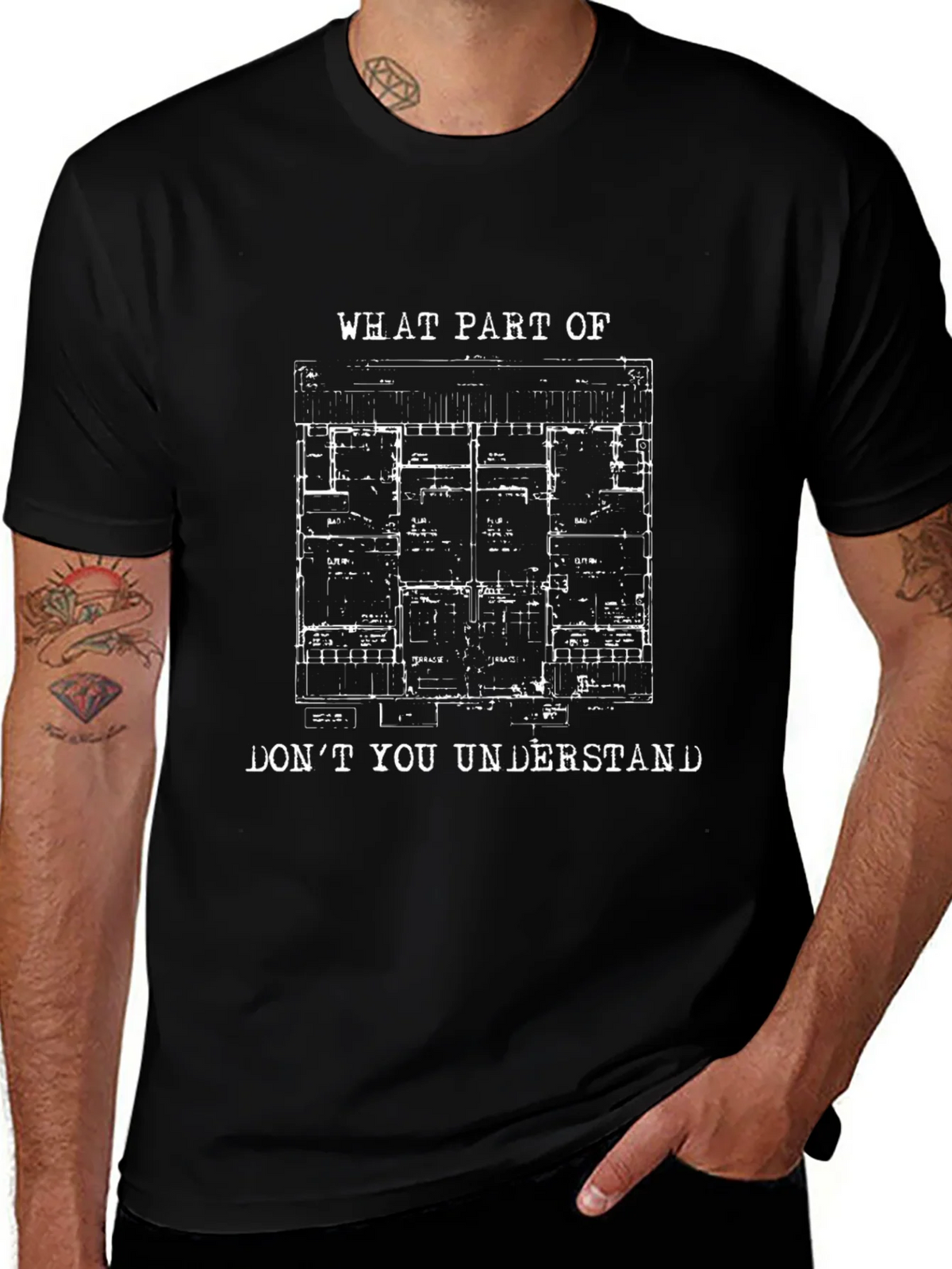 Architect Floor Plan T-Shirt - What Part Dont You product image 1