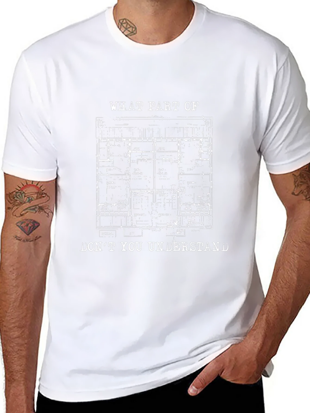 Architect Floor Plan T-Shirt - What Part Dont You product image 6