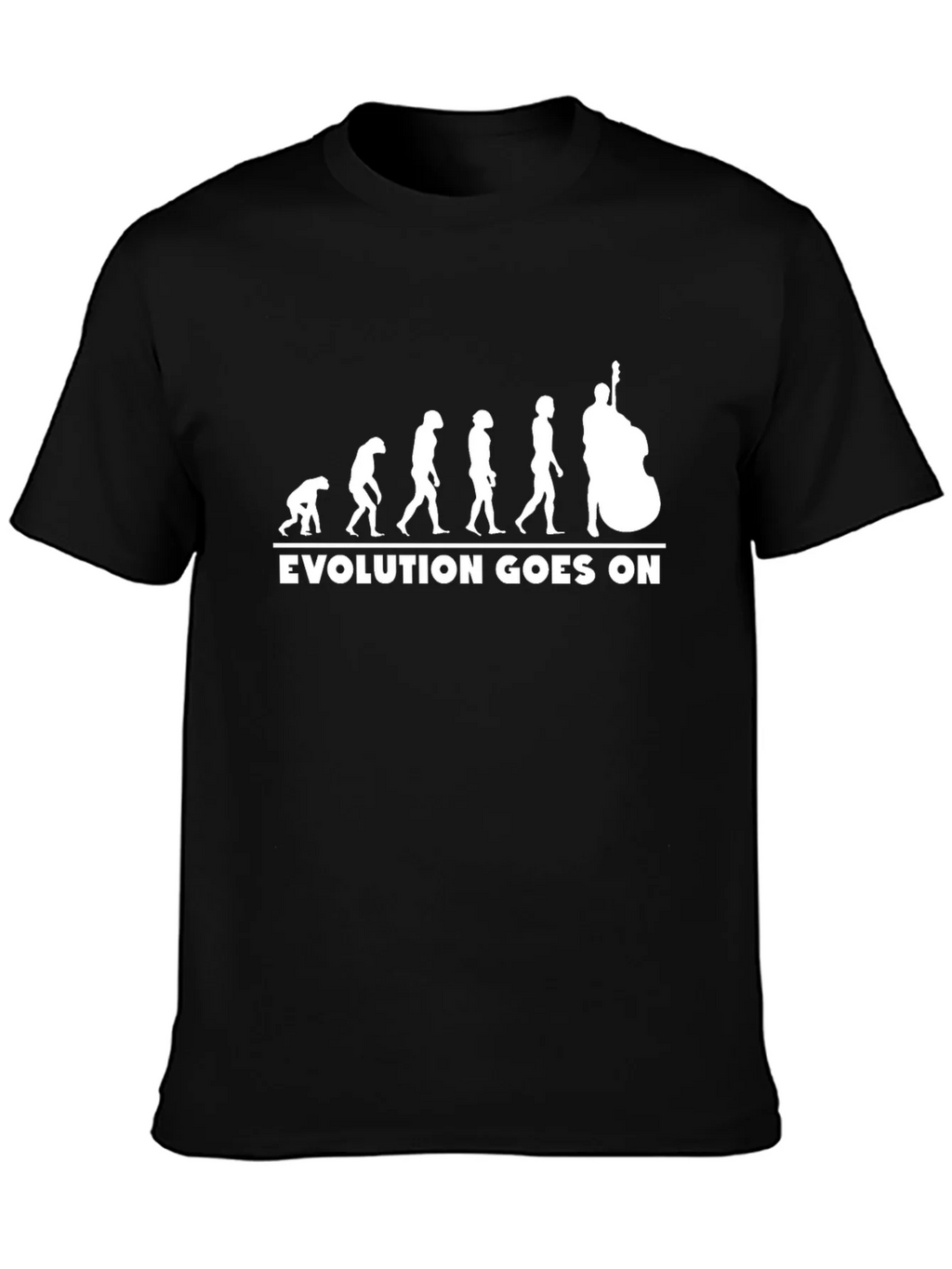 Evolution of Bass Player T-Shirt - Black Cotton Tee product image 3
