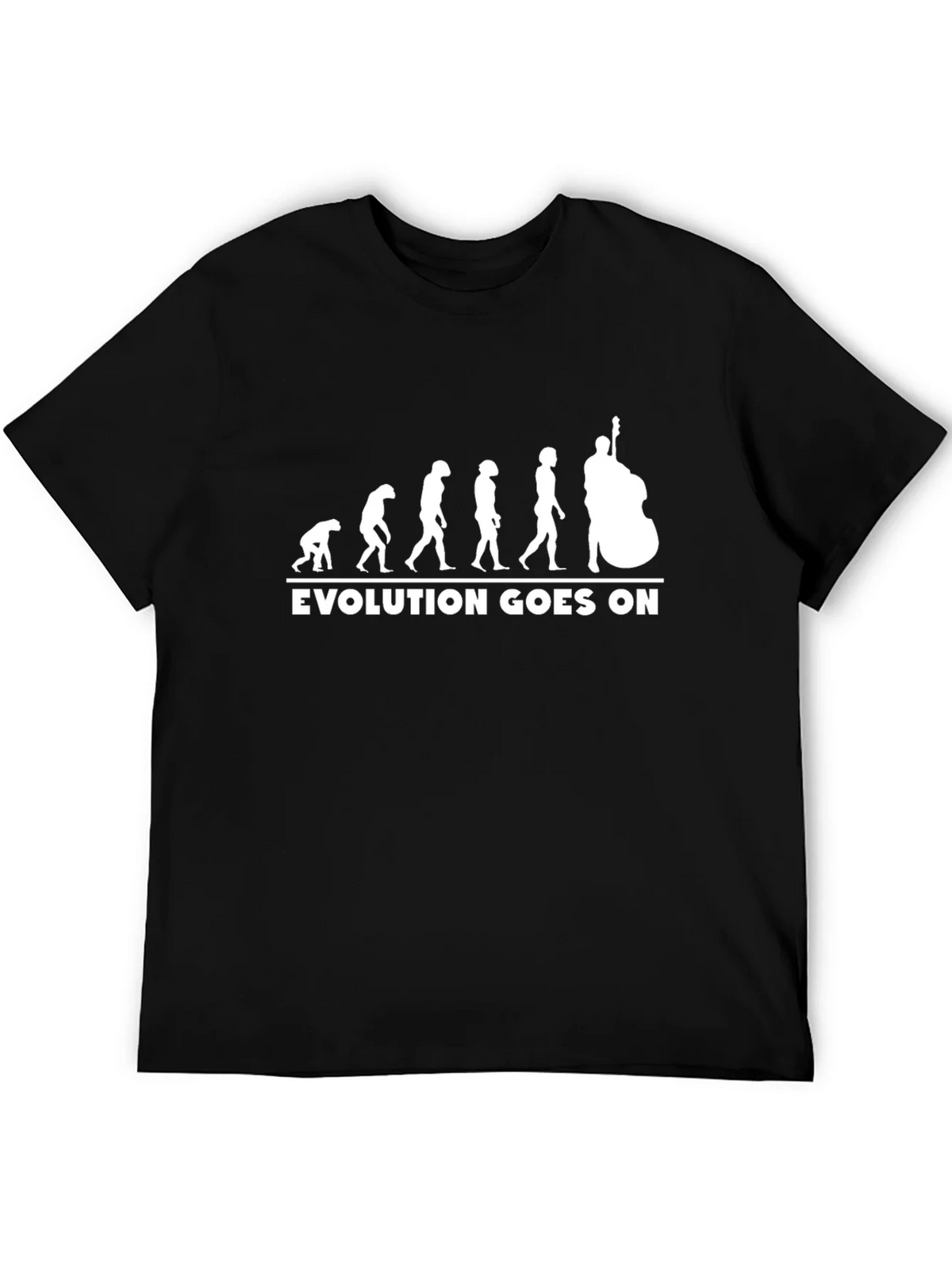Evolution of Bass Player T-Shirt - Black Cotton Tee product image 5