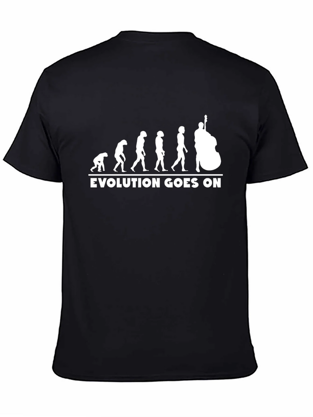 Evolution of Bass Player T-Shirt - Black Cotton Tee product image 4