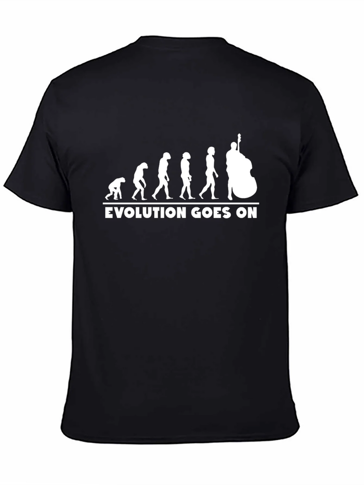 Evolution of Bass Player T-Shirt - Black Cotton Tee product image 4