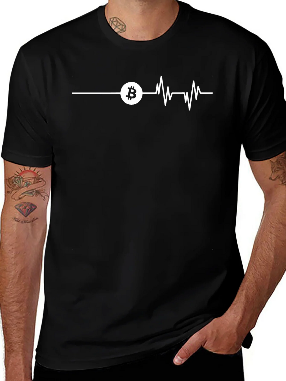 Bitcoin Heartbeat T-Shirt - Crypto Lover Tee product image 1