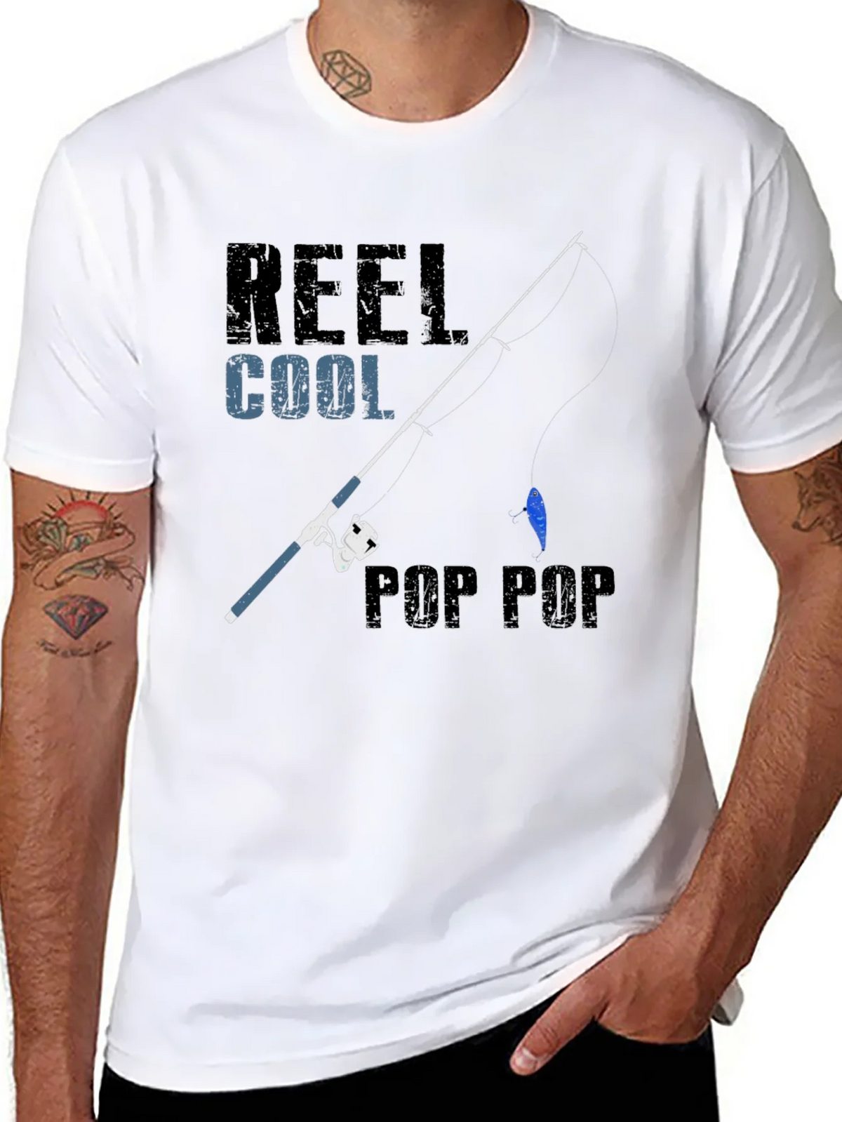 Reel Cool Pop Fishing T-Shirt - Black product image 3