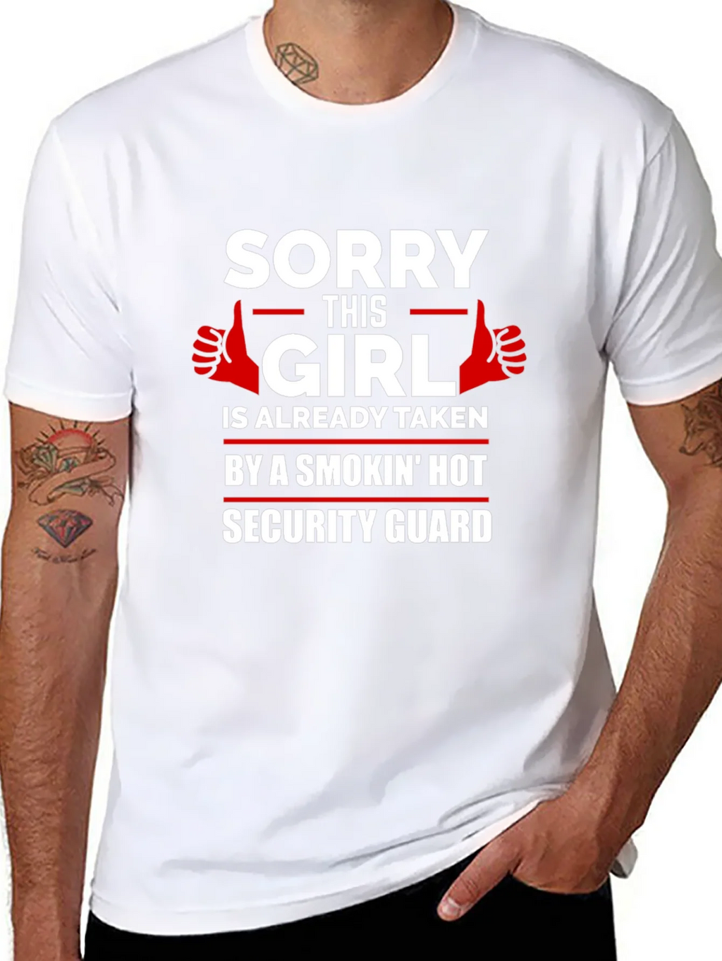 Sorry This Girl Taken Security Guard Graphic Tee product image 5