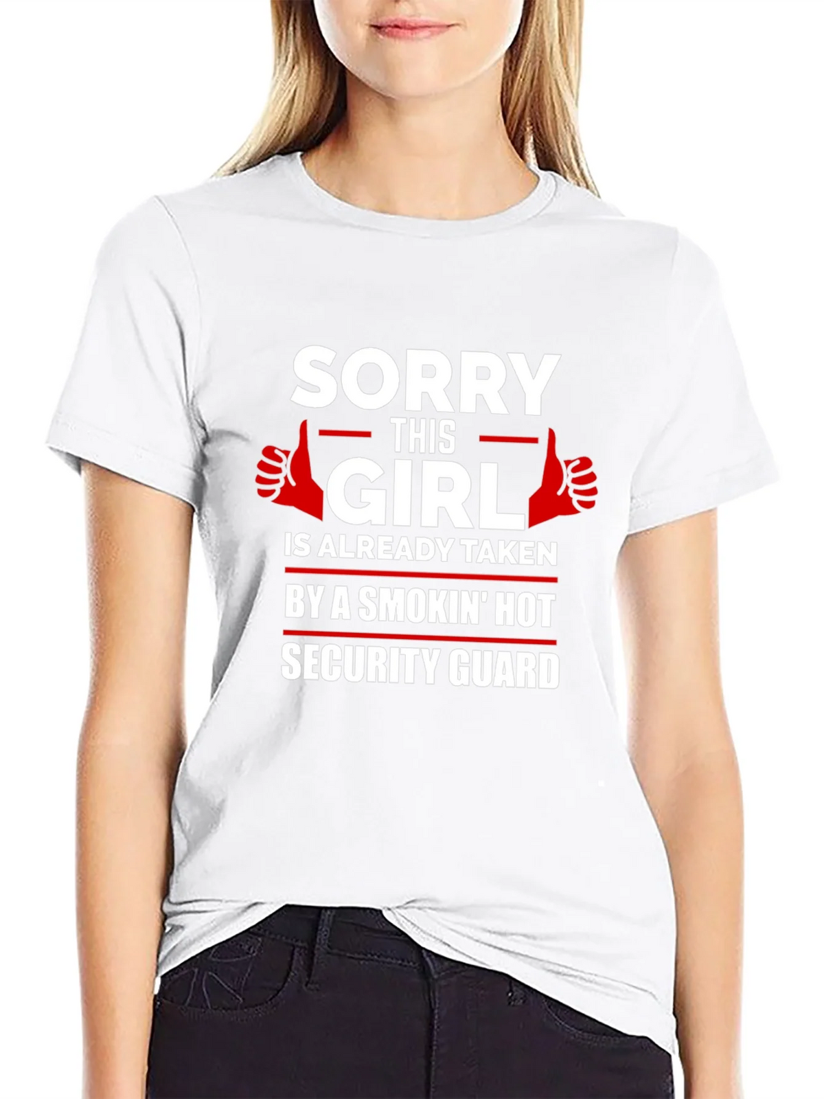 Sorry This Girl Taken Security Guard Graphic Tee product image 6