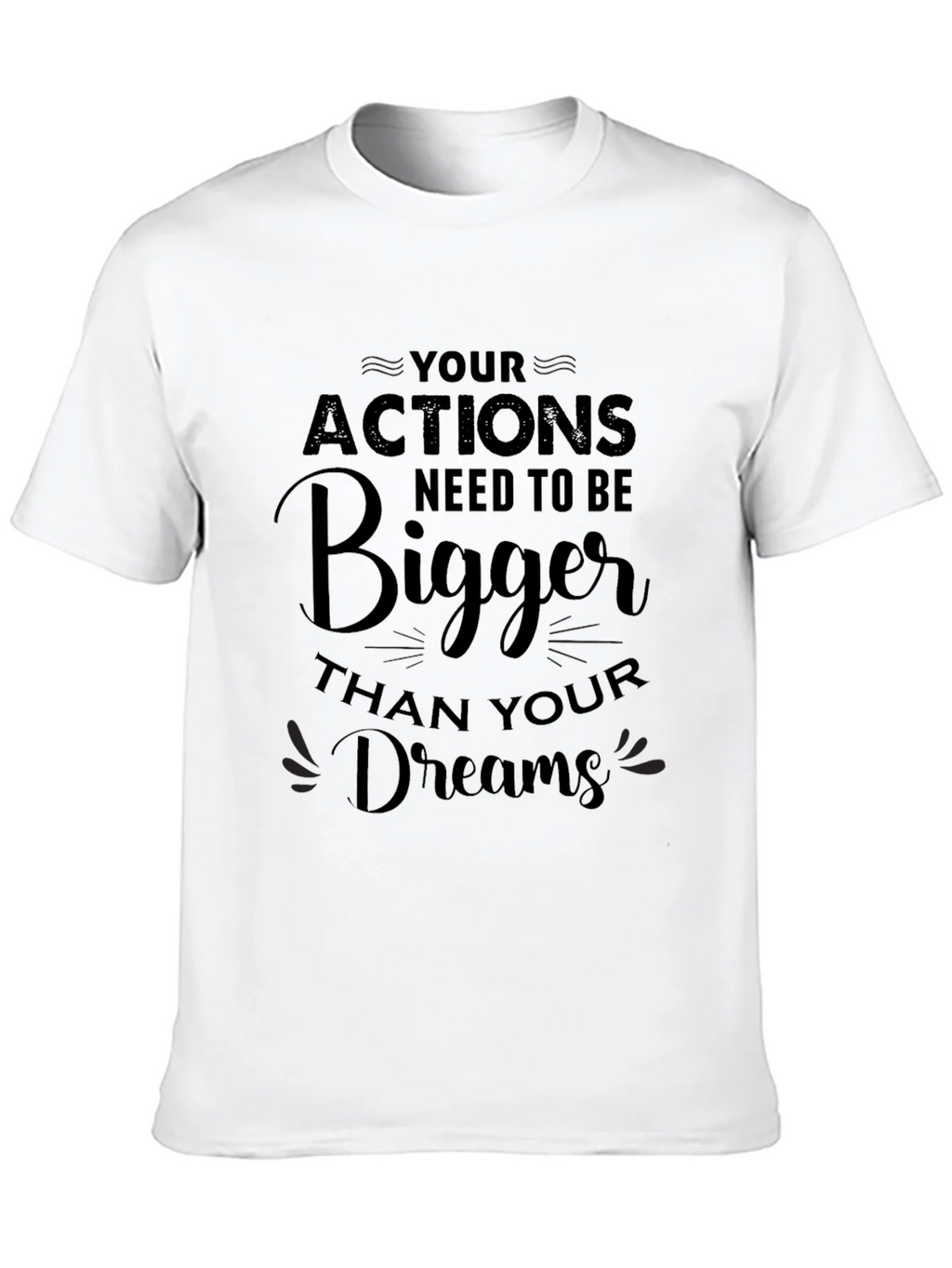 Motivational Bigger Dreams Black T-Shirt product image 9