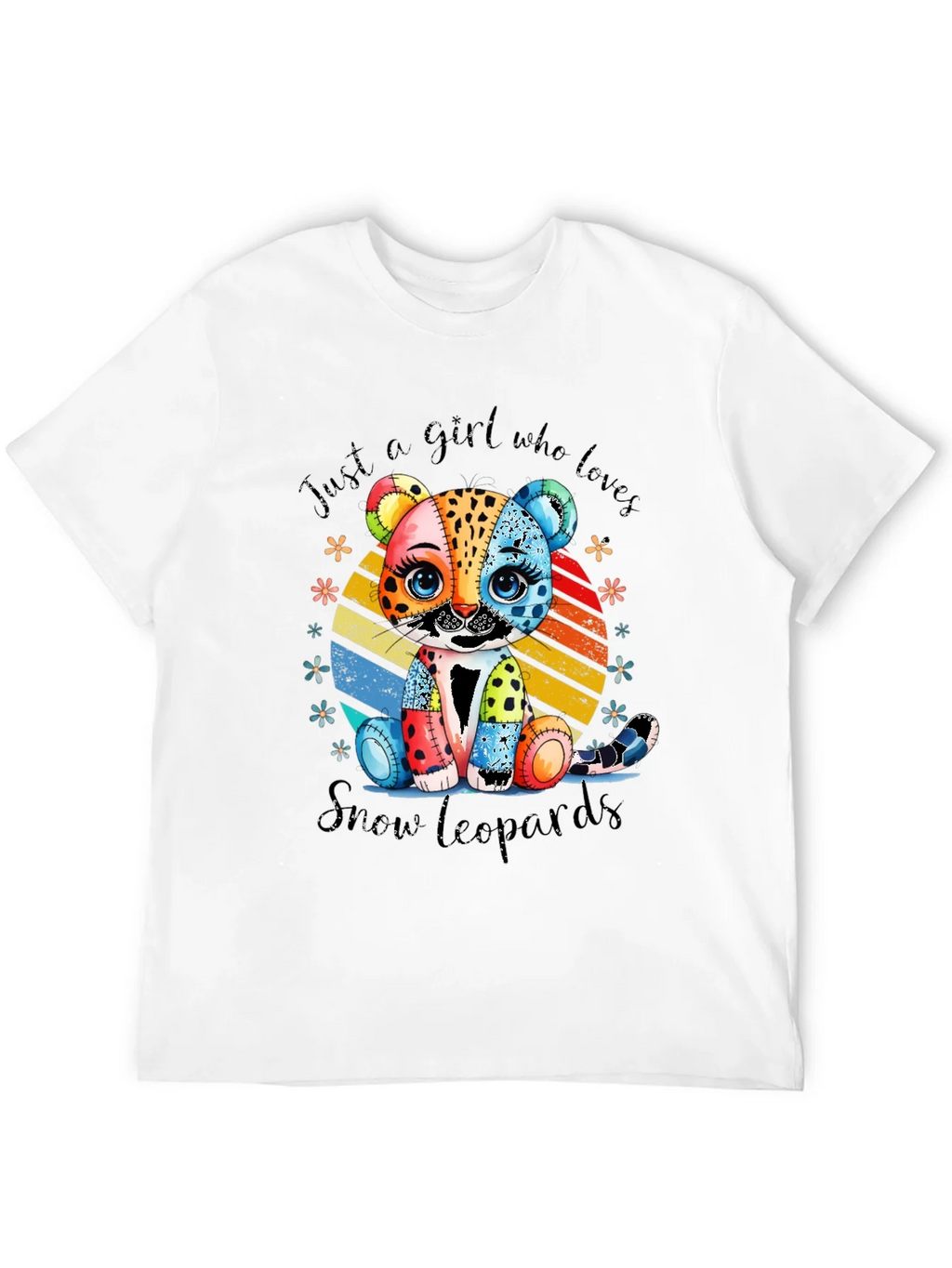 Colorful Snow Leopard Graphic Tee product image 11