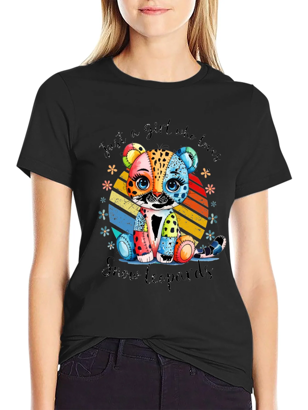 Colorful Snow Leopard Graphic Tee product image 2