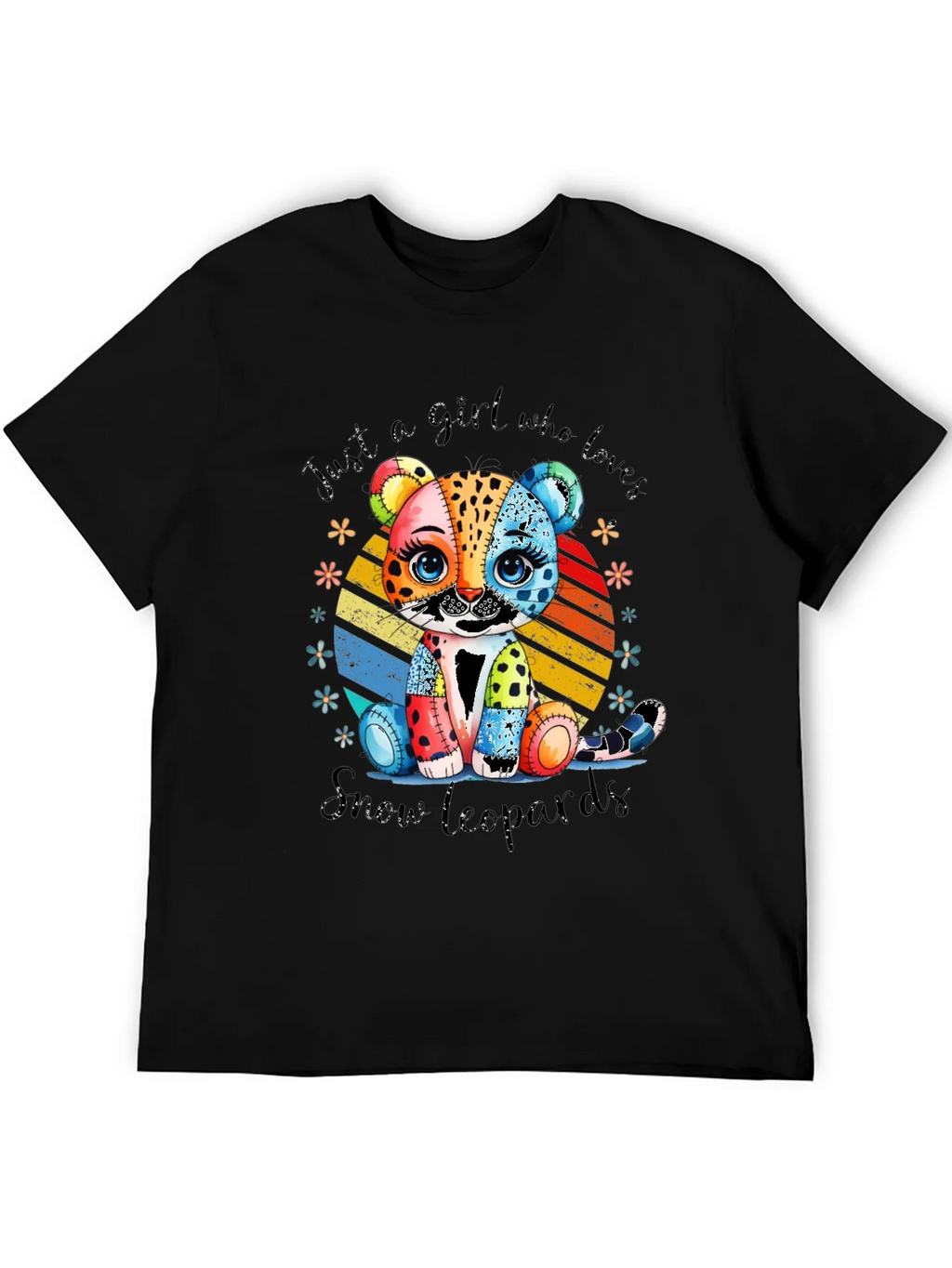 Colorful Snow Leopard Graphic Tee product image 5
