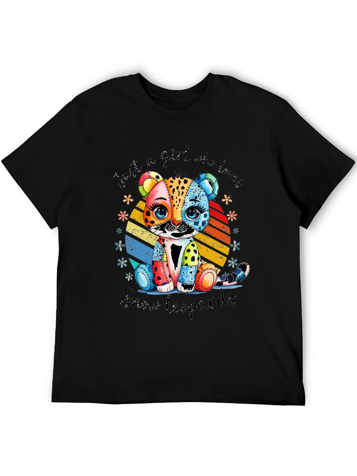 Colorful Snow Leopard Graphic Tee product image 5