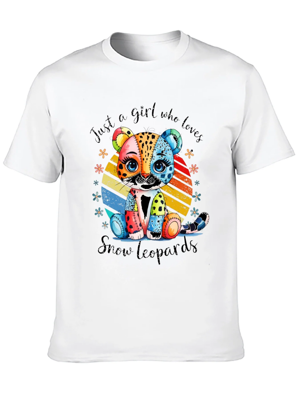 Colorful Snow Leopard Graphic Tee product image 9