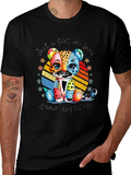 Colorful Snow Leopard Graphic Tee product image 1