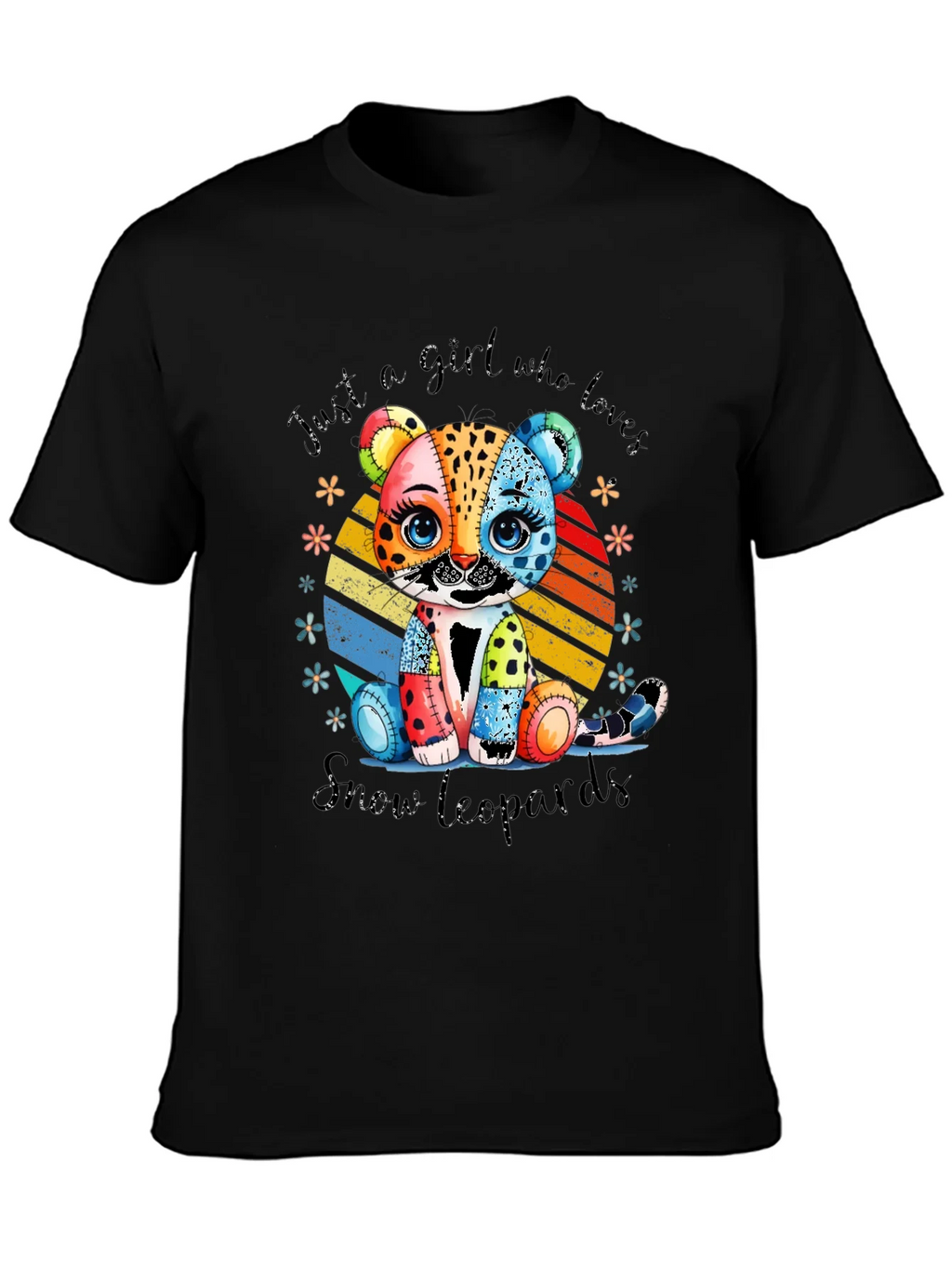 Colorful Snow Leopard Graphic Tee product image 3