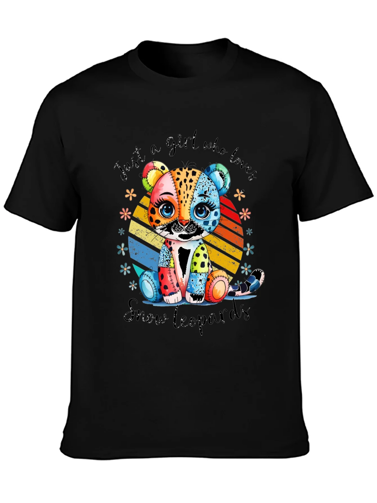 Colorful Snow Leopard Graphic Tee product image 3