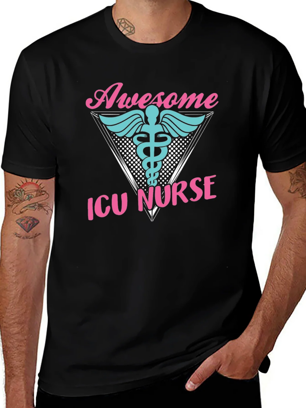 Awesome ICU Nurse Graphic T-Shirt product image 1