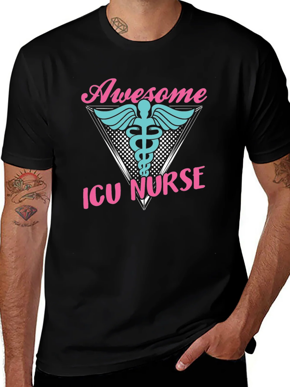 Awesome ICU Nurse Graphic T-Shirt product image 1