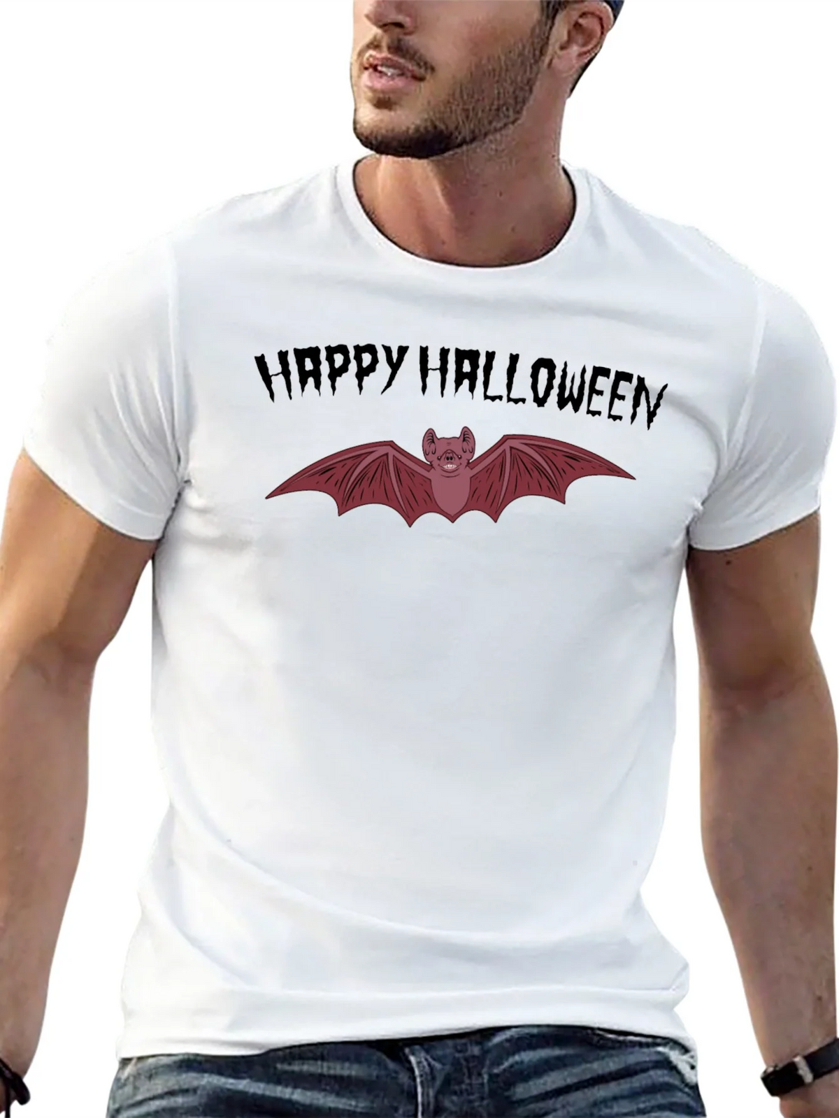 Happy Halloween Bat Graphic Tee - Spooky Season Shirt product image 12