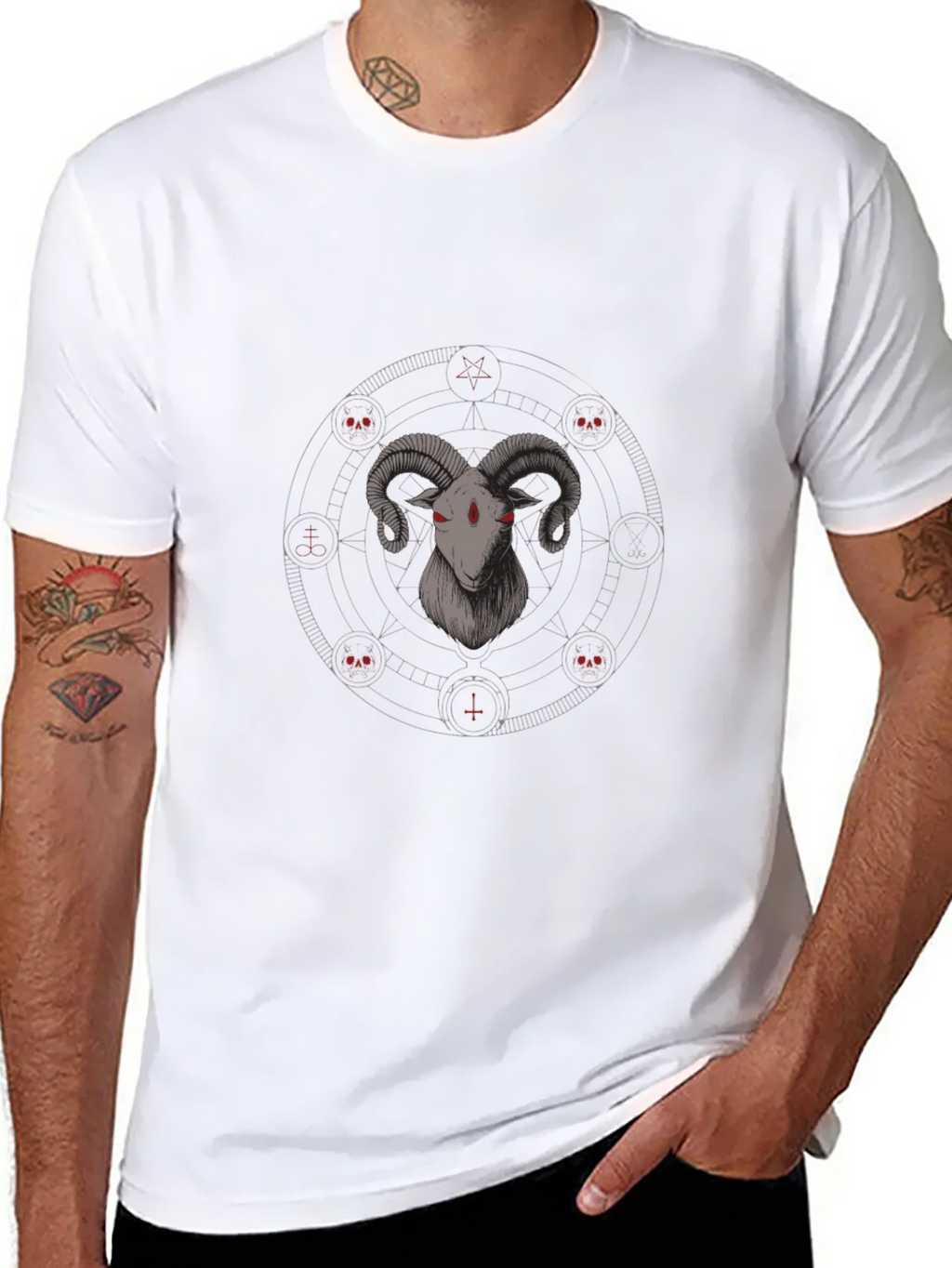 Occult Ram Graphic T-Shirt product image 4