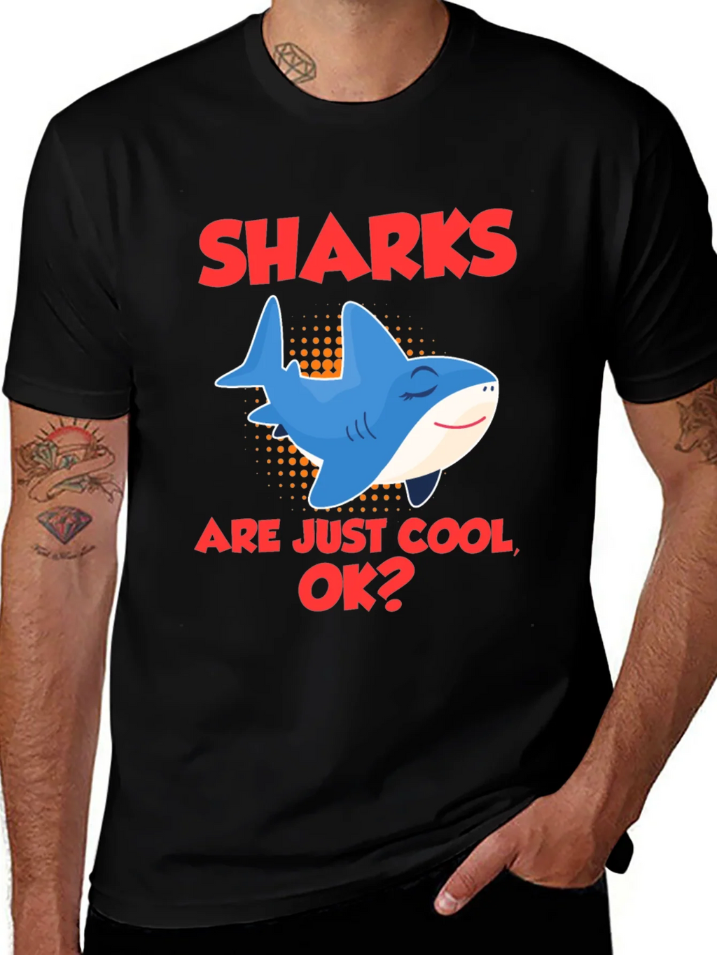 Cool Shark Graphic Tee - Sharks are Just OK? product image 1
