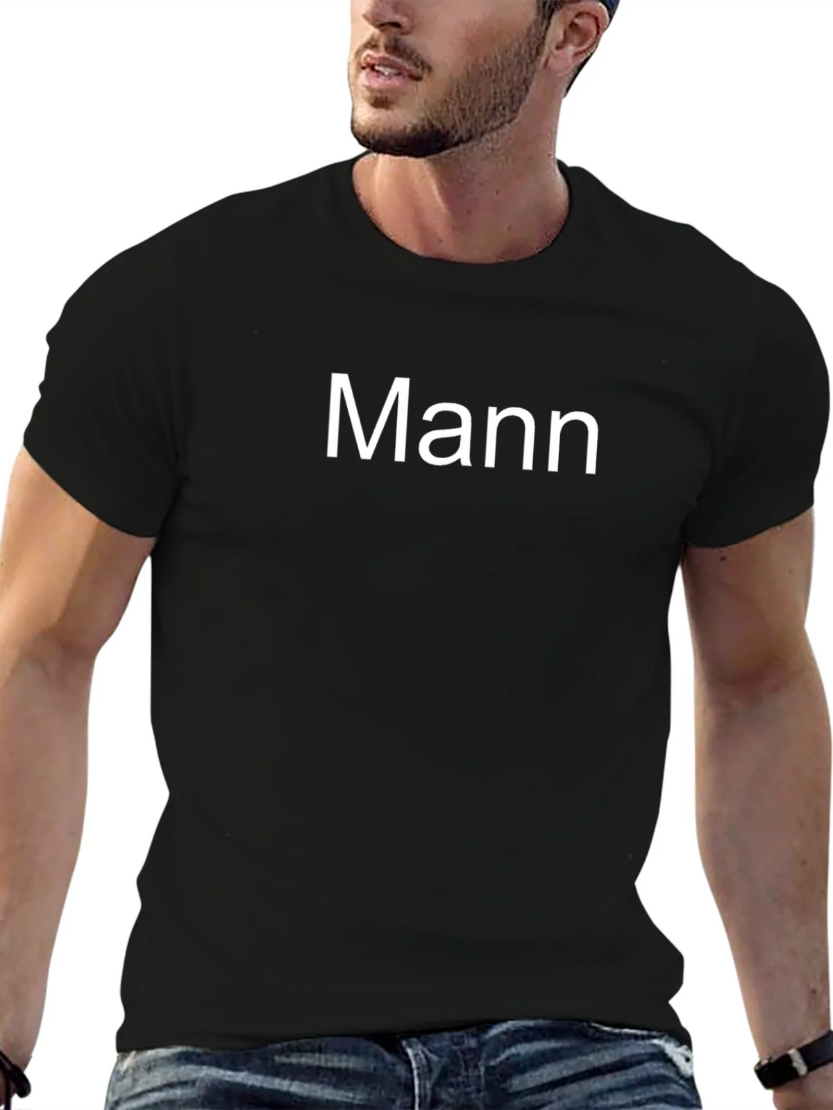 Mann Tee - Classic Black Cotton T-Shirt product image 6