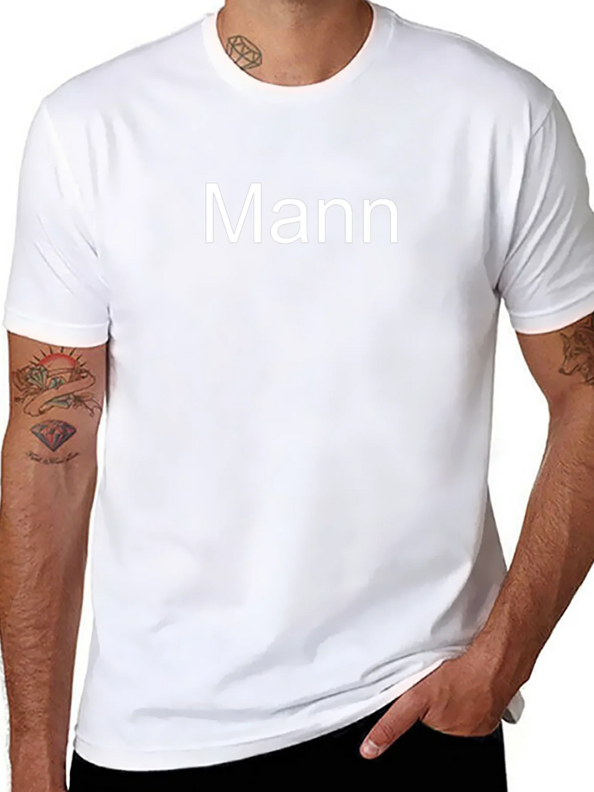 Mann Tee - Classic Black Cotton T-Shirt product image 7