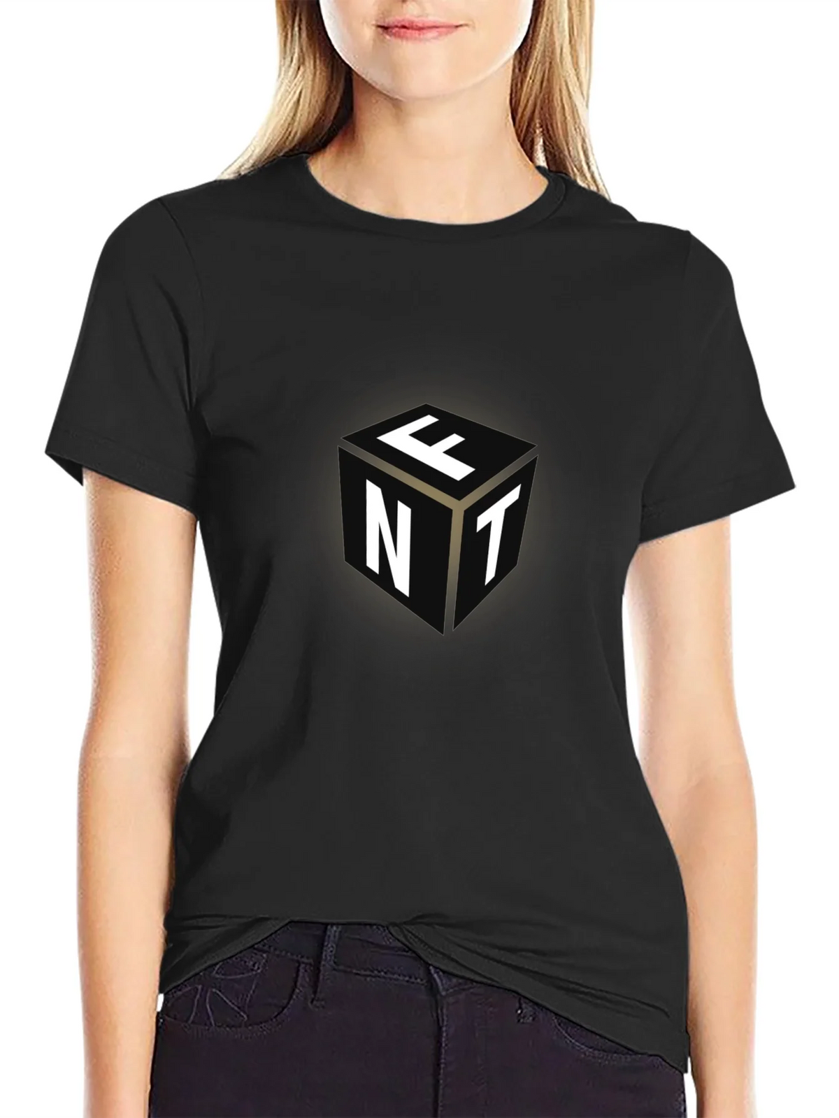 Cube Letter Graphic Black Tee product image 2