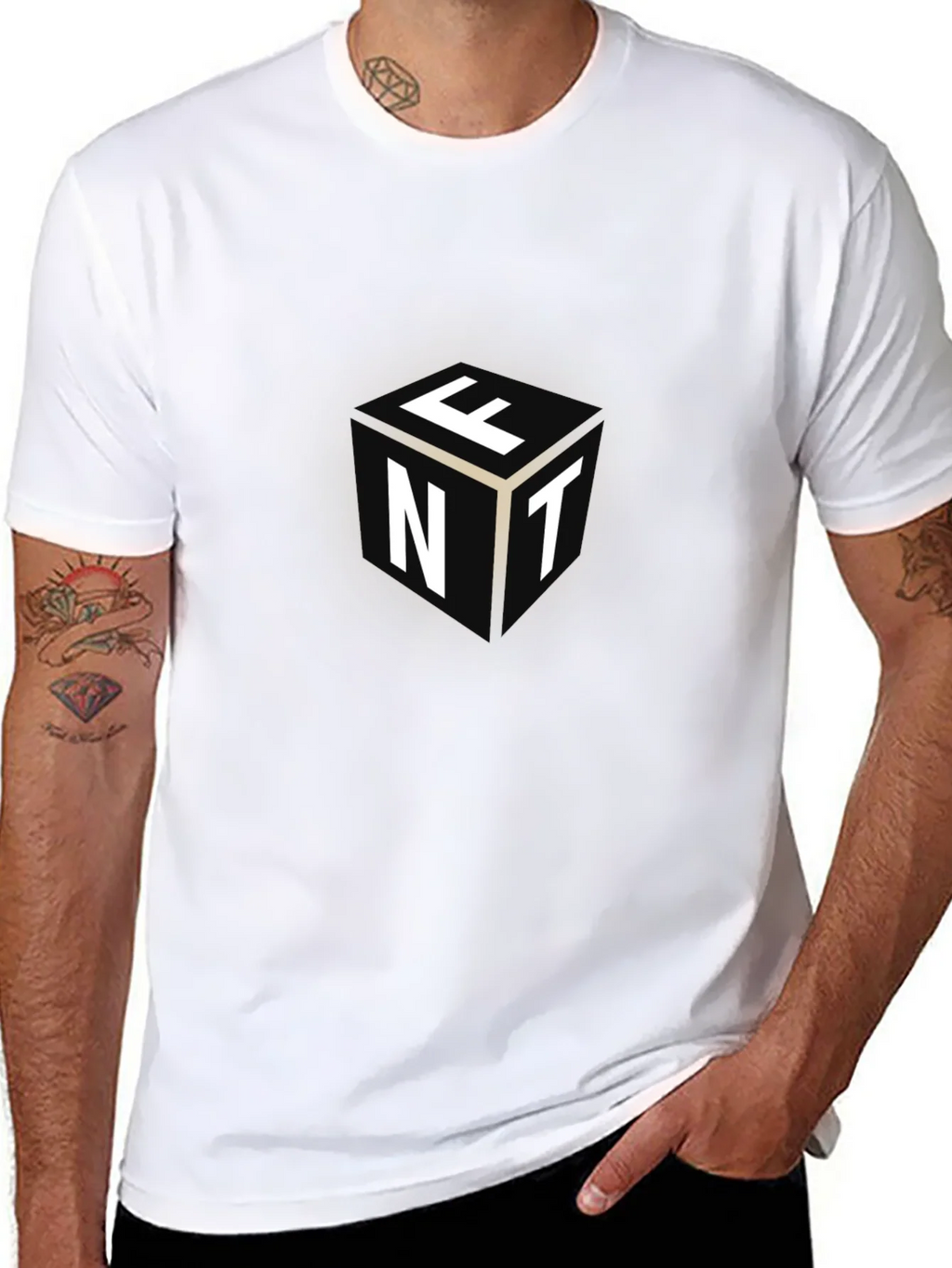 Cube Letter Graphic Black Tee product image 7