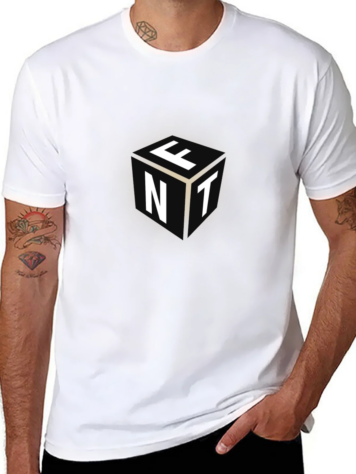 Cube Letter Graphic Black Tee product image 7