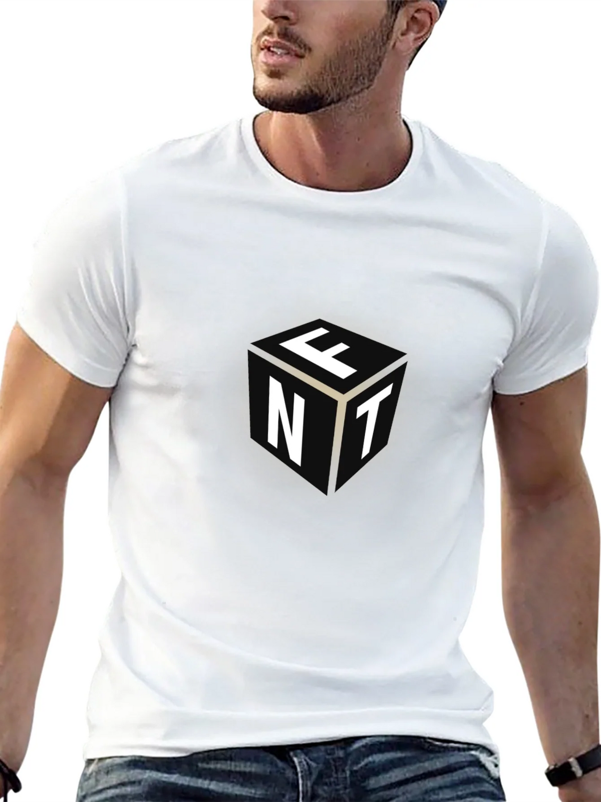 Cube Letter Graphic Black Tee product image 12