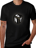 Cube Letter Graphic Black Tee product image 1