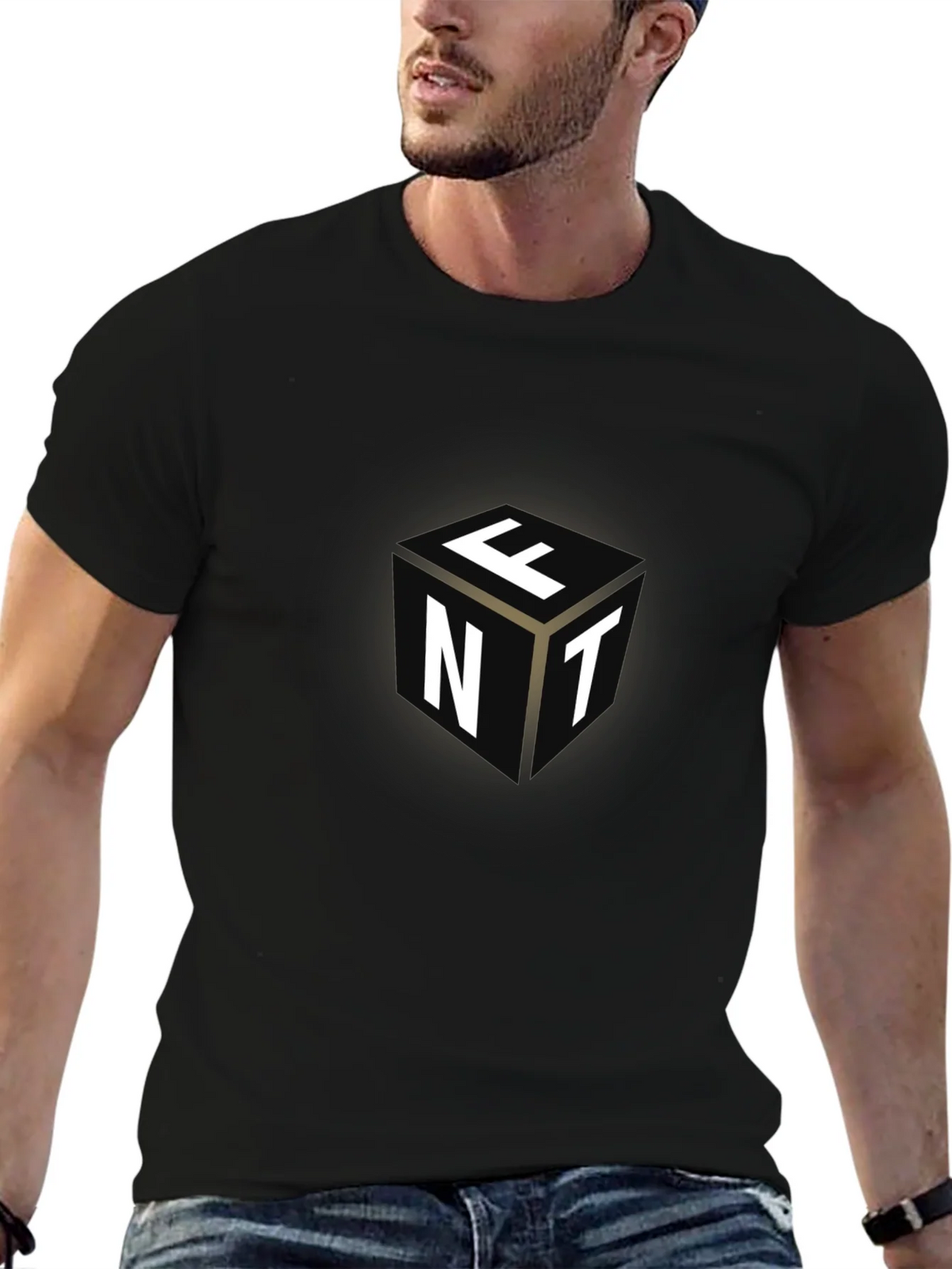 Cube Letter Graphic Black Tee product image 6