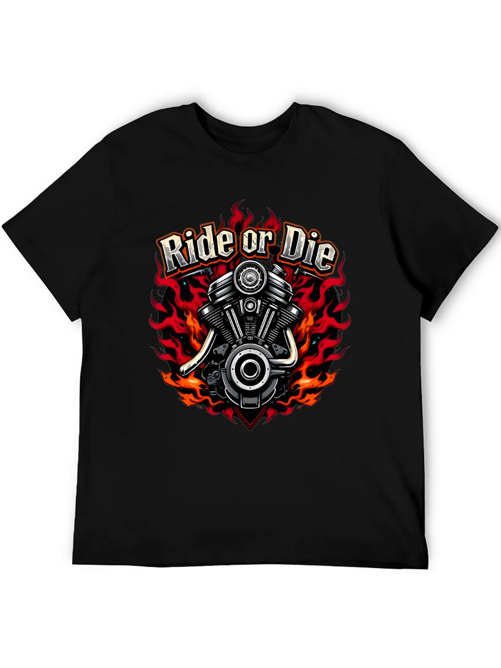 Ride or Die Graphic T-Shirt - Motorcycle Engine Tee product image 5