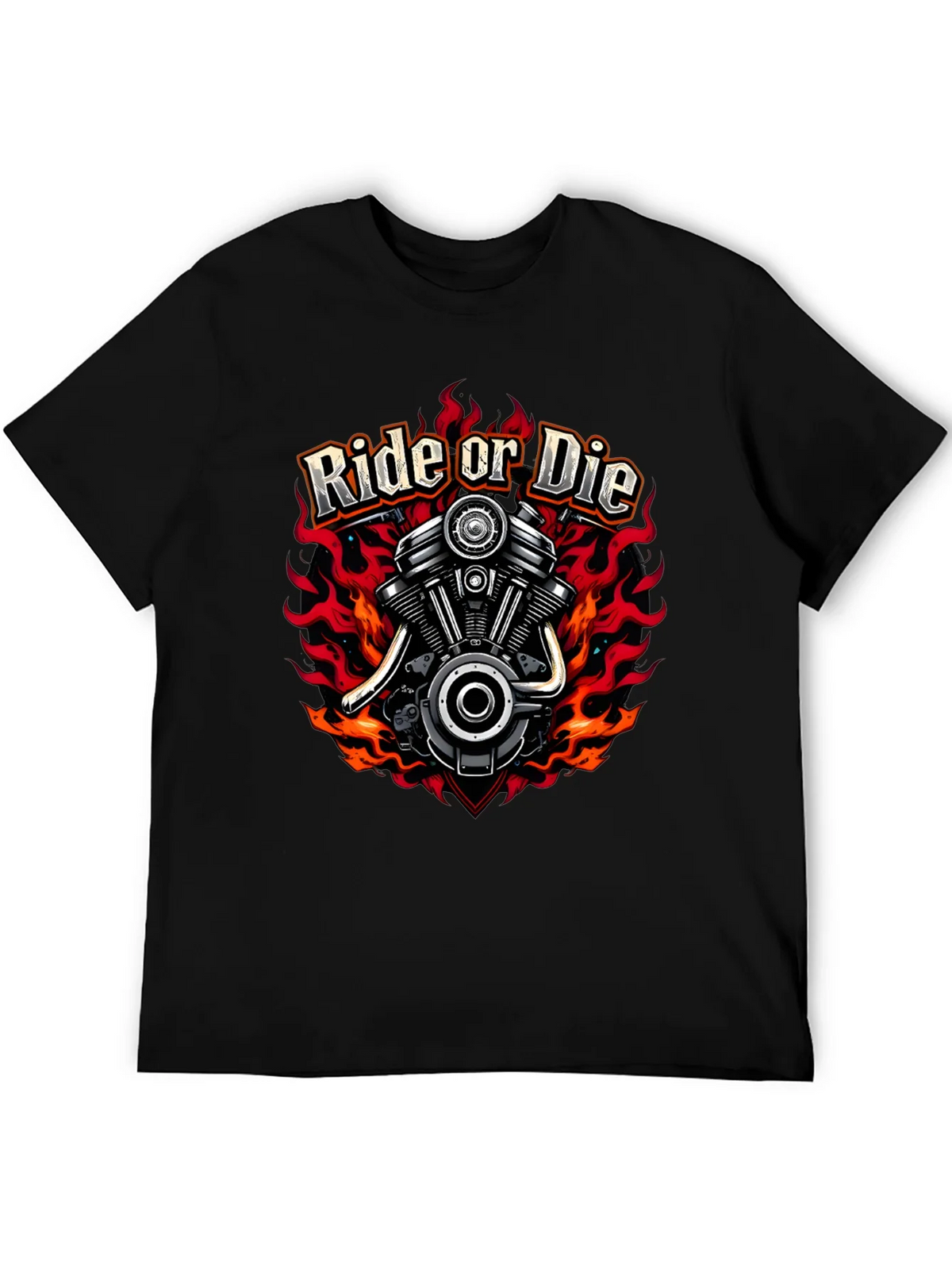Ride or Die Graphic T-Shirt - Motorcycle Engine Tee product image 5