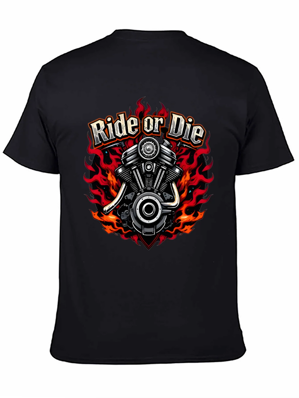 Ride or Die Graphic T-Shirt - Motorcycle Engine Tee product image 4