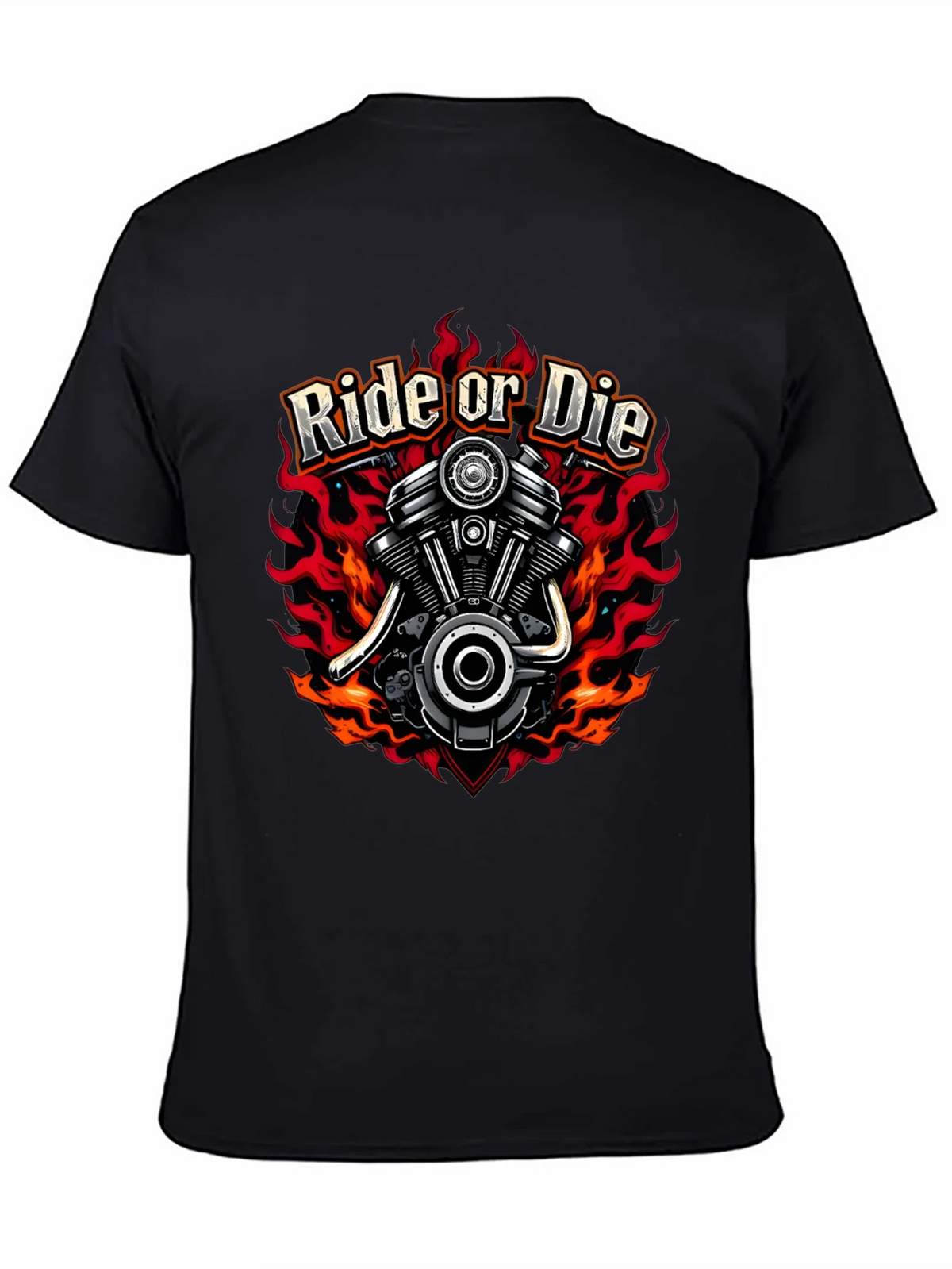 Ride or Die Graphic T-Shirt - Motorcycle Engine Tee product image 4