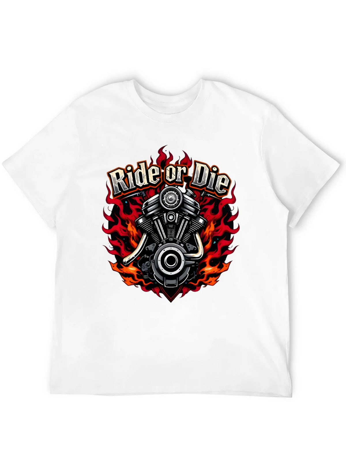 Ride or Die Graphic T-Shirt - Motorcycle Engine Tee product image 11