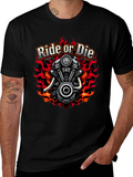 Ride or Die Graphic T-Shirt - Motorcycle Engine Tee product image 1