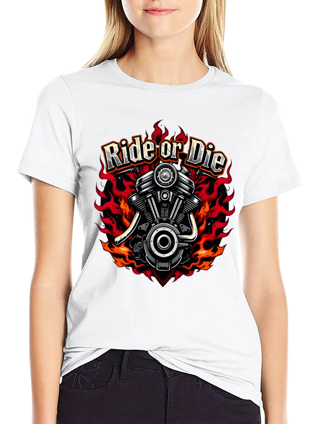 Ride or Die Graphic T-Shirt - Motorcycle Engine Tee product image 8