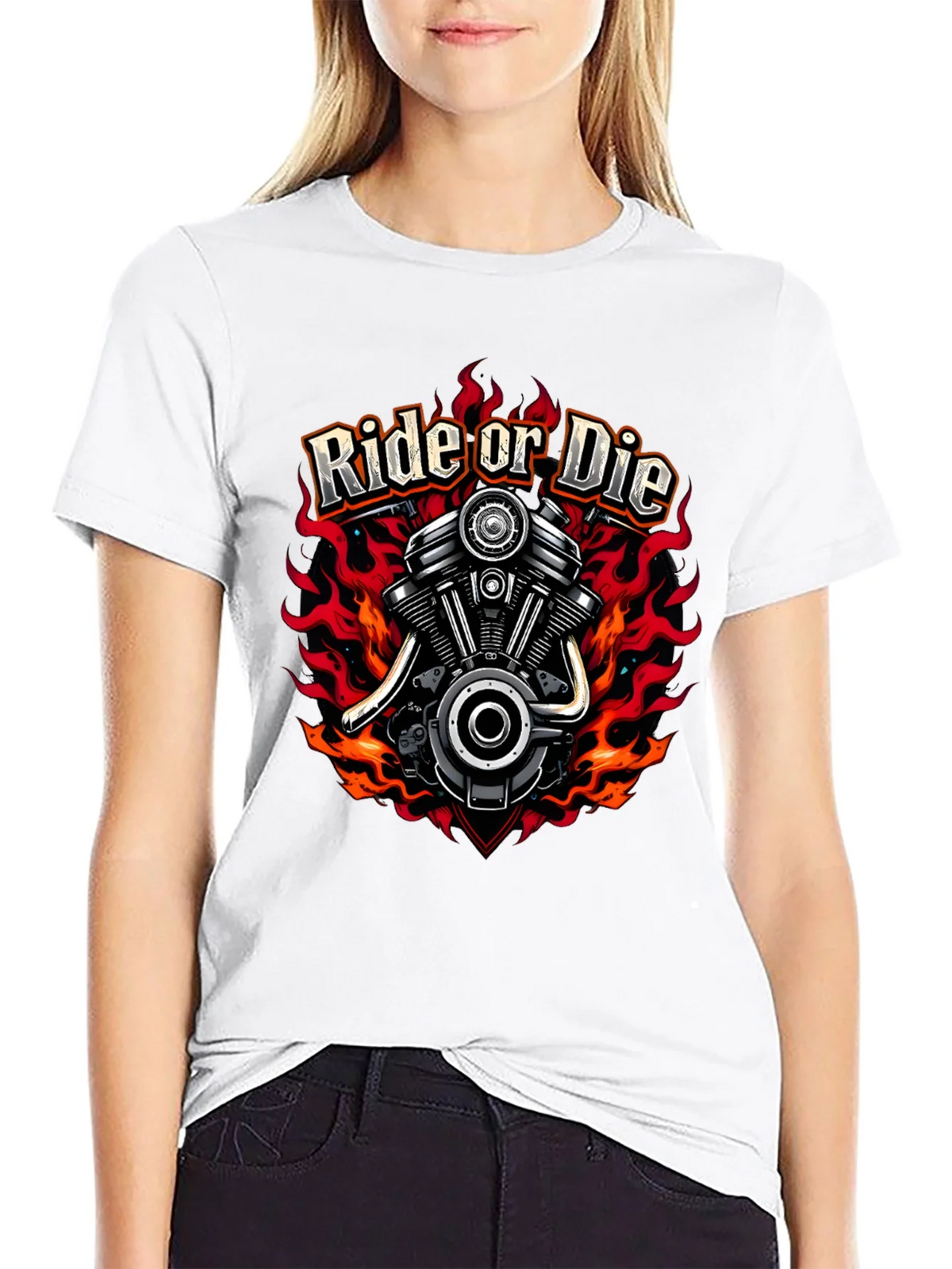 Ride or Die Graphic T-Shirt - Motorcycle Engine Tee product image 8