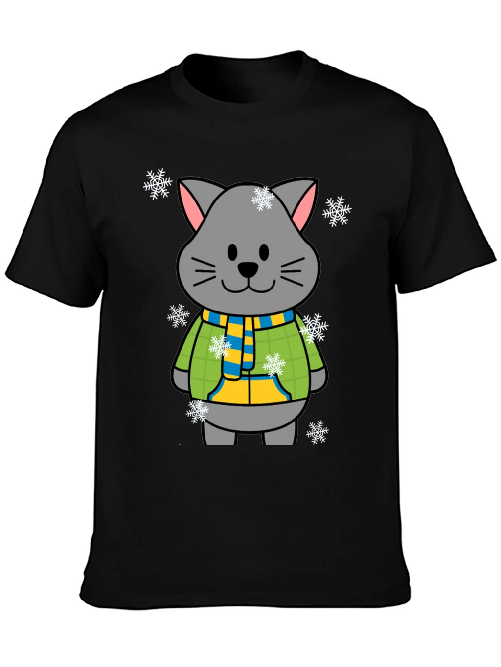 Cute Winter Cat T-Shirt product image 3
