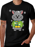 Cute Winter Cat T-Shirt product image 1