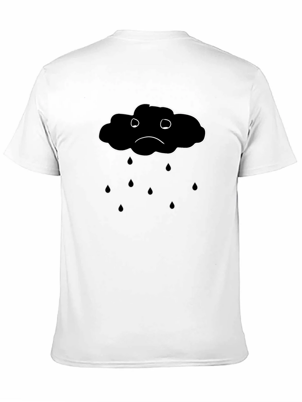 Sad Cloud Graphic Black T-Shirt product image 5