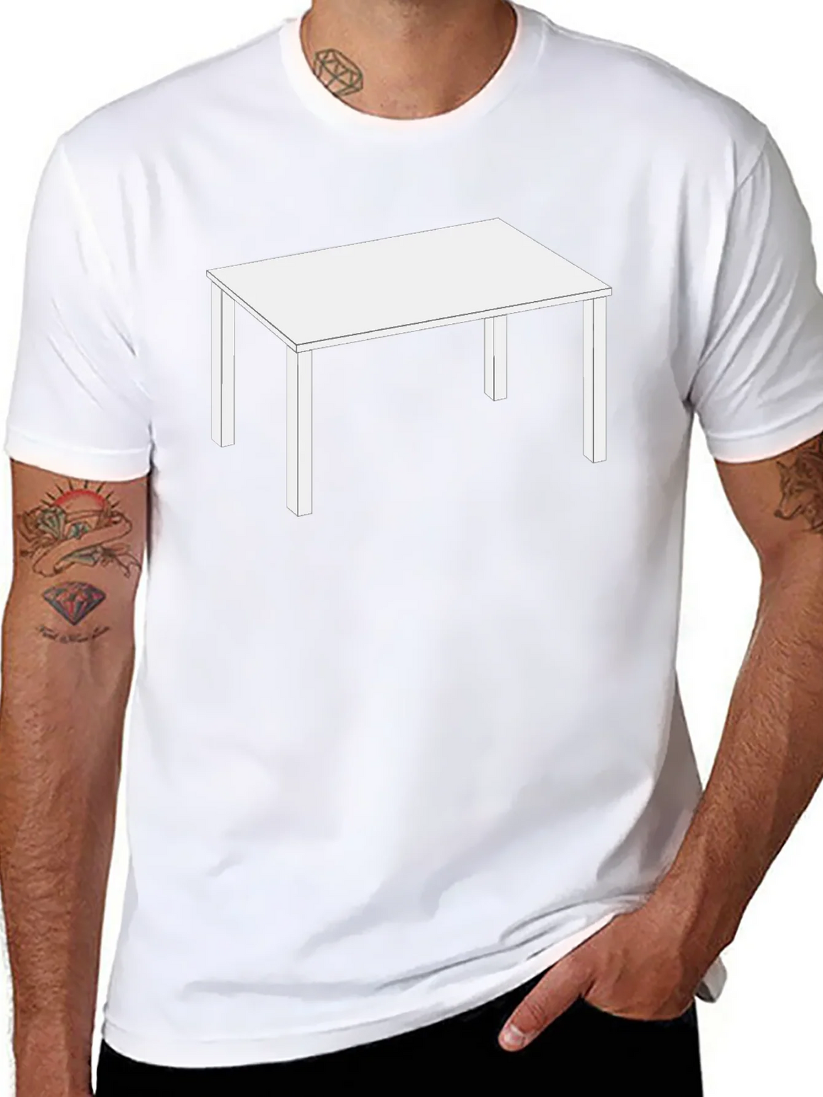Table Graphic Black T-Shirt product image 7