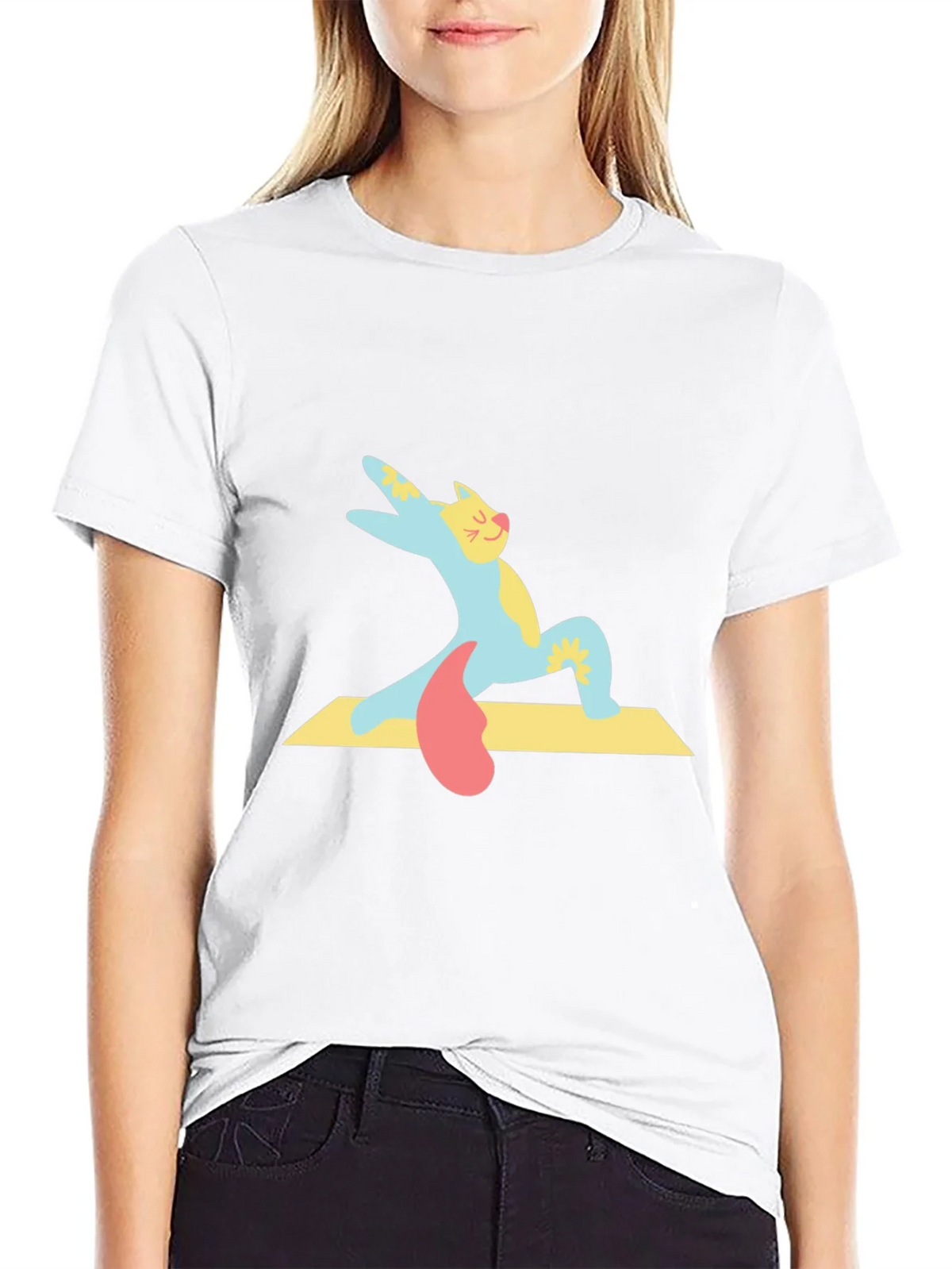 Yoga Cat T-Shirt - Cute Cartoon Kitten Tee product image 8
