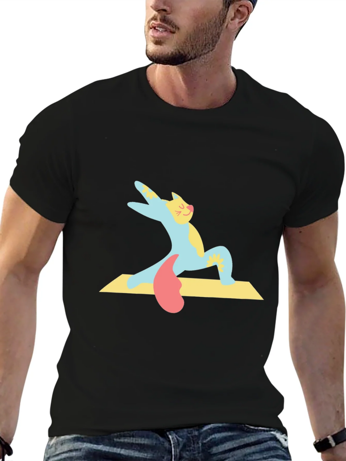 Yoga Cat T-Shirt - Cute Cartoon Kitten Tee product image 6